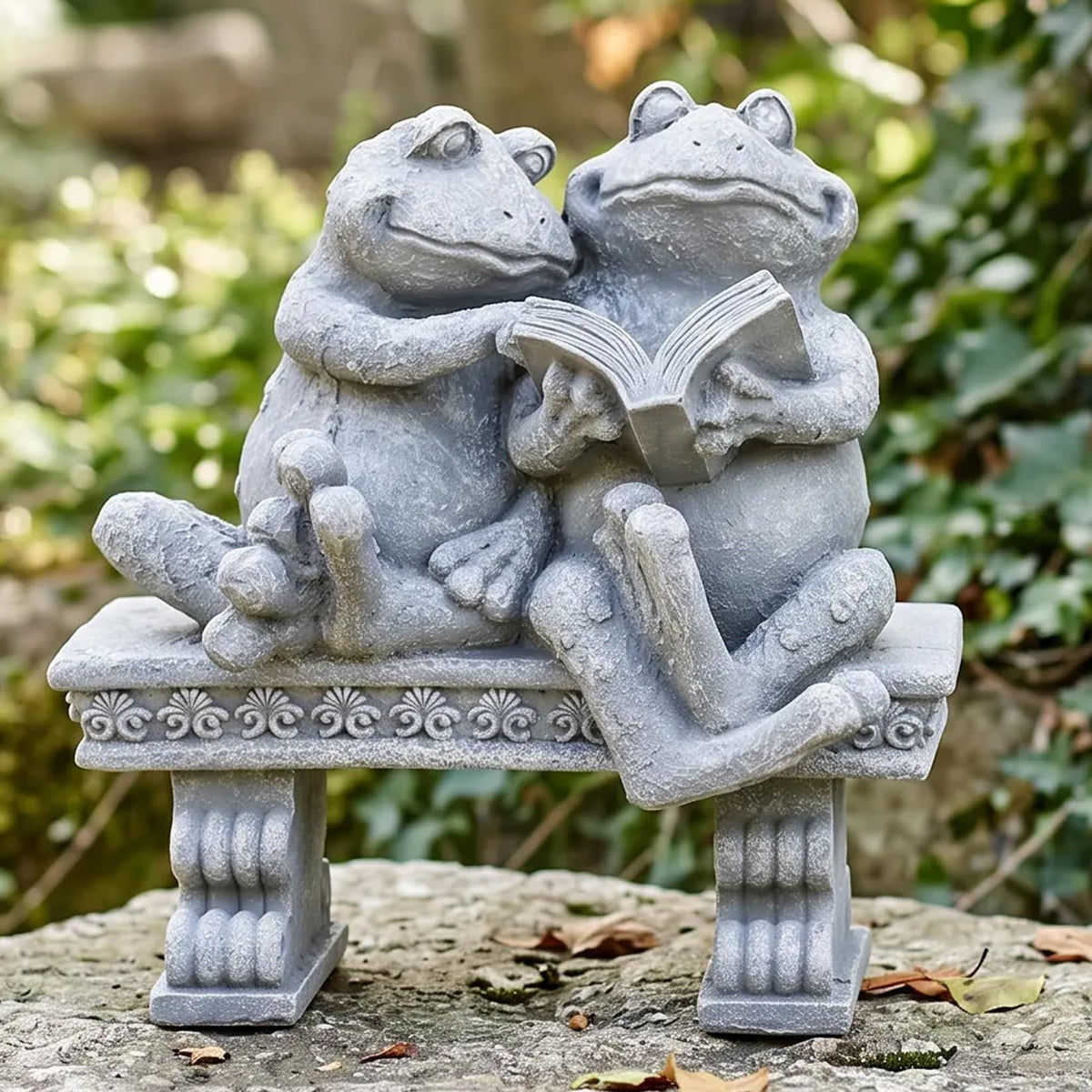 Garden Frogs Outdoor Statues Decor (Frog Stone)