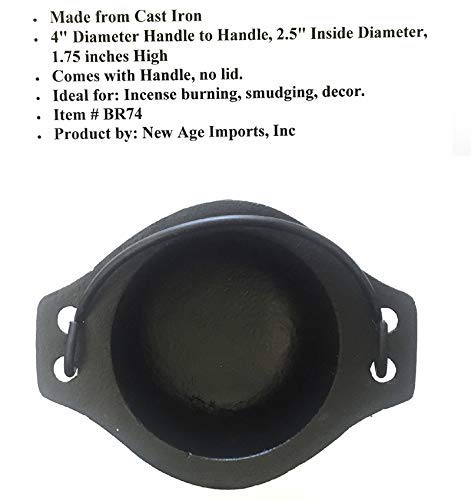 Cast Iron Cauldron w (2.5" Diameter)