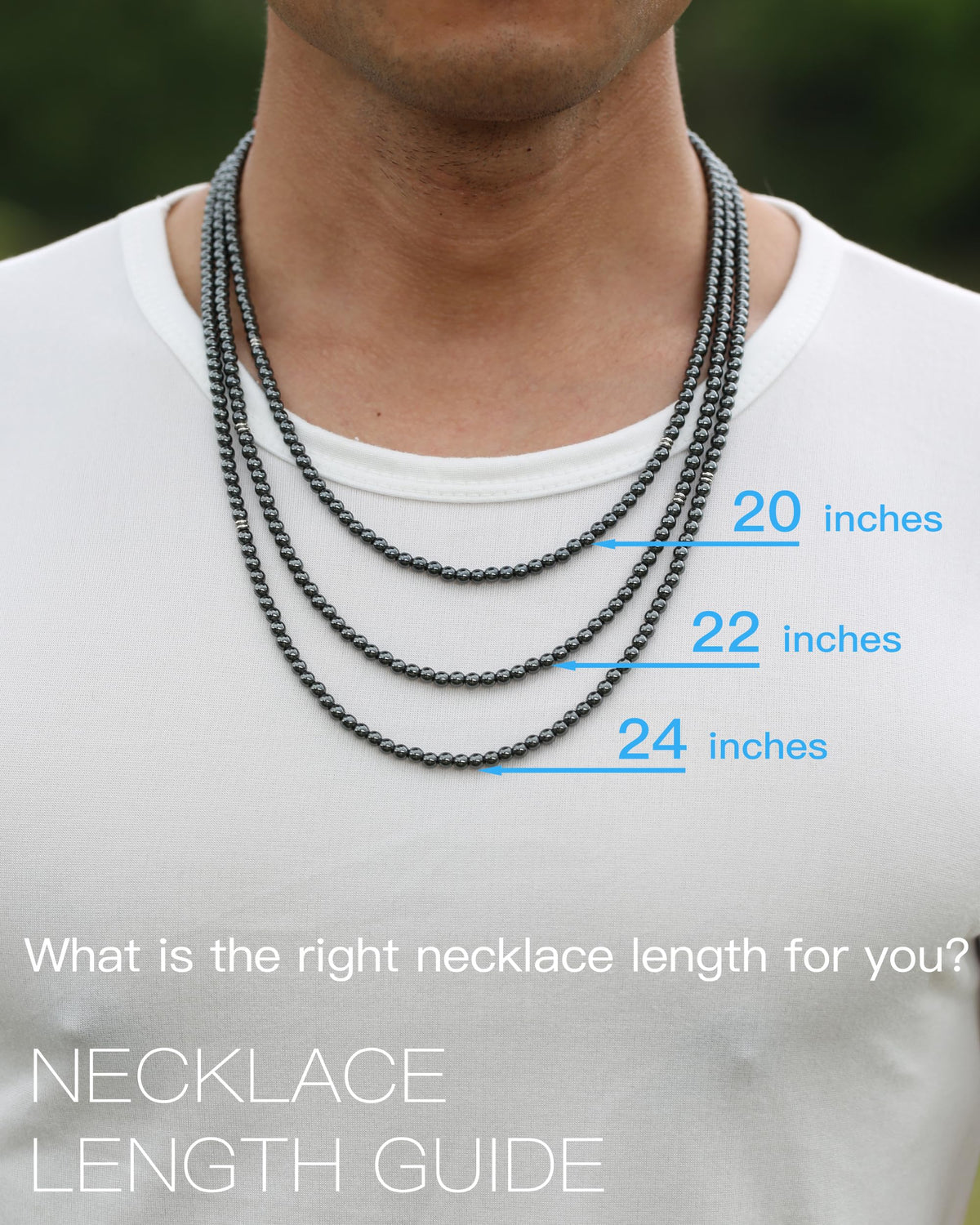 Necklace for Men (22 inches / Tiger Eye)