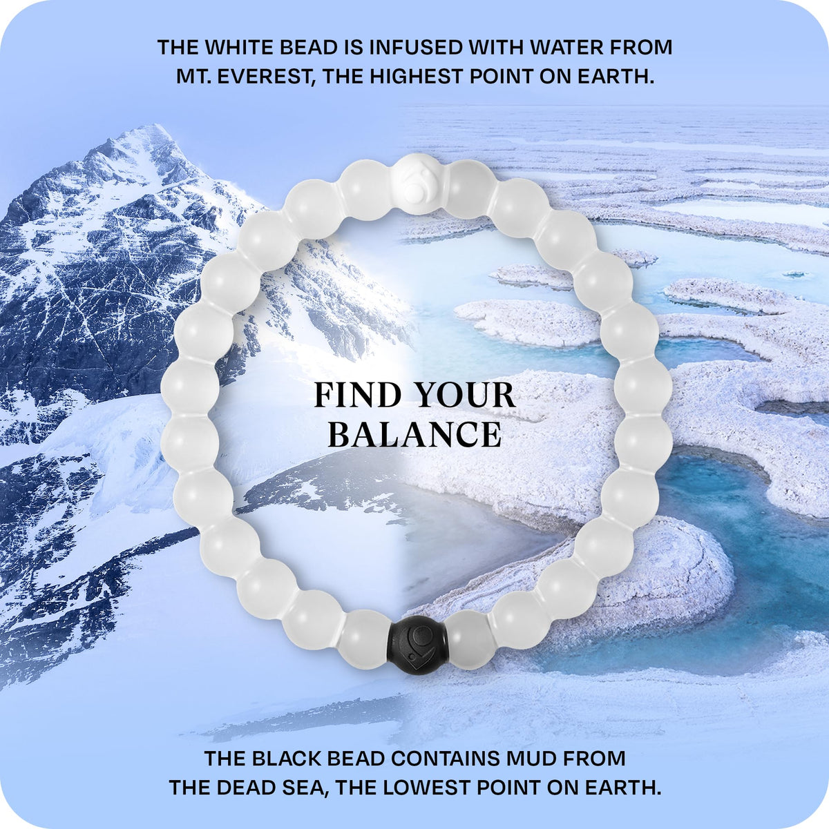 Classic Clear Beaded Silicone Bracelet for Women & Men (Classic Clear / Medium 6.5")