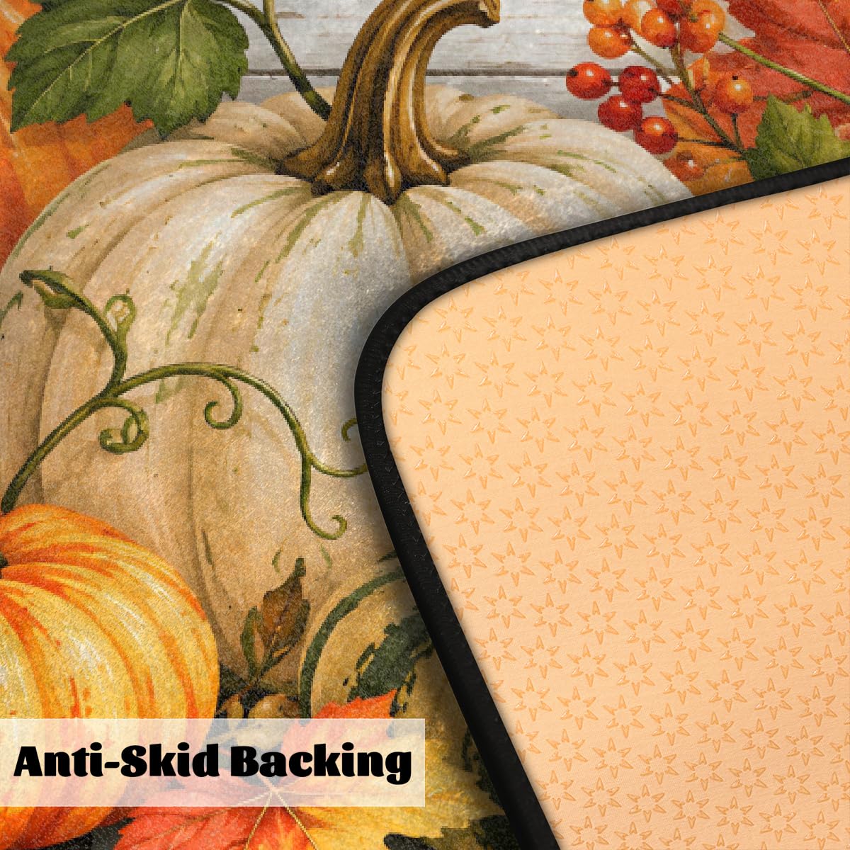 Pumpkin Kitchen Rug Non (B:b-12)