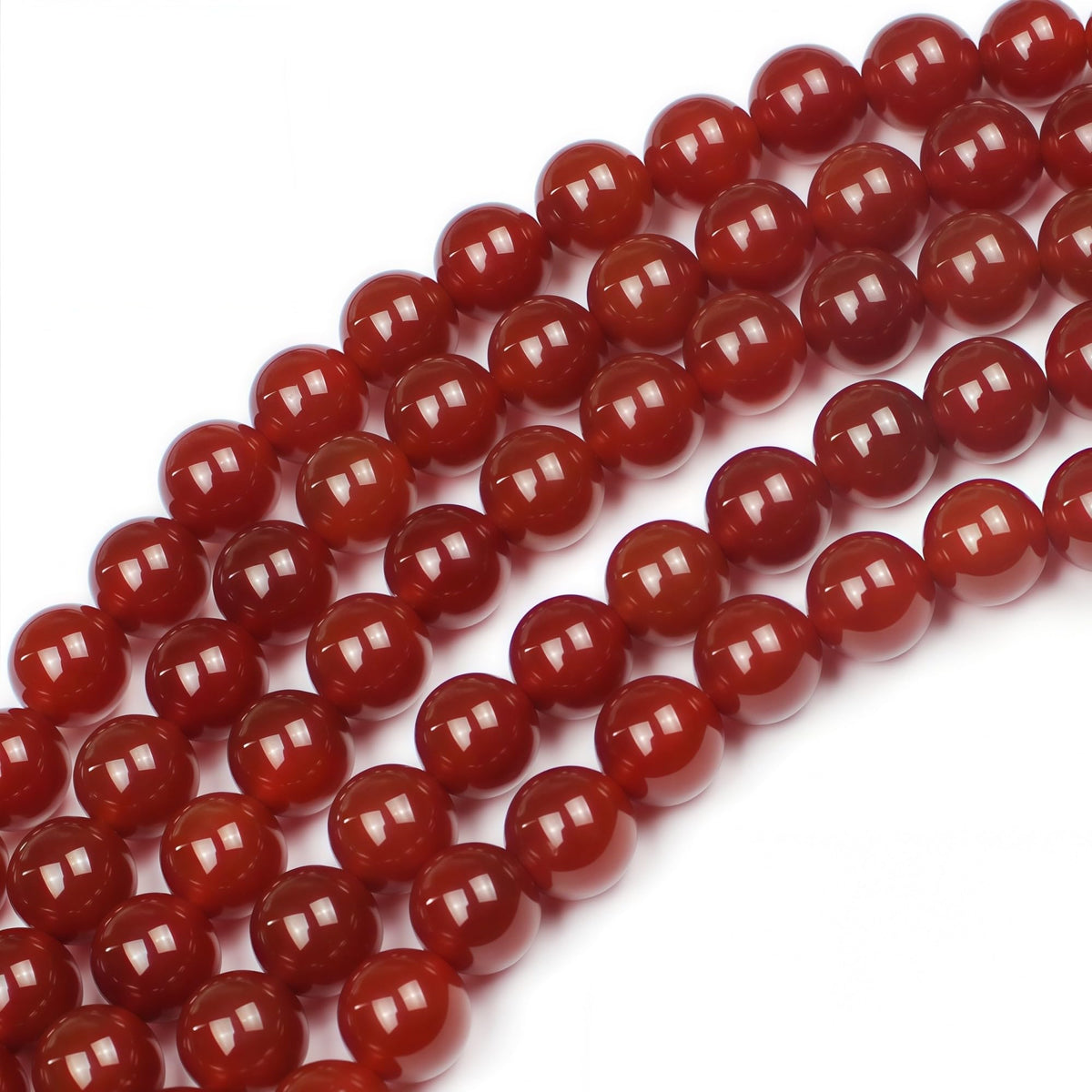 Natural Stone Bead Red Cornelian Gemstone Loose Beads for Jewelry Making Bracelet Necklace 12mm (Red Agate / 12mm)