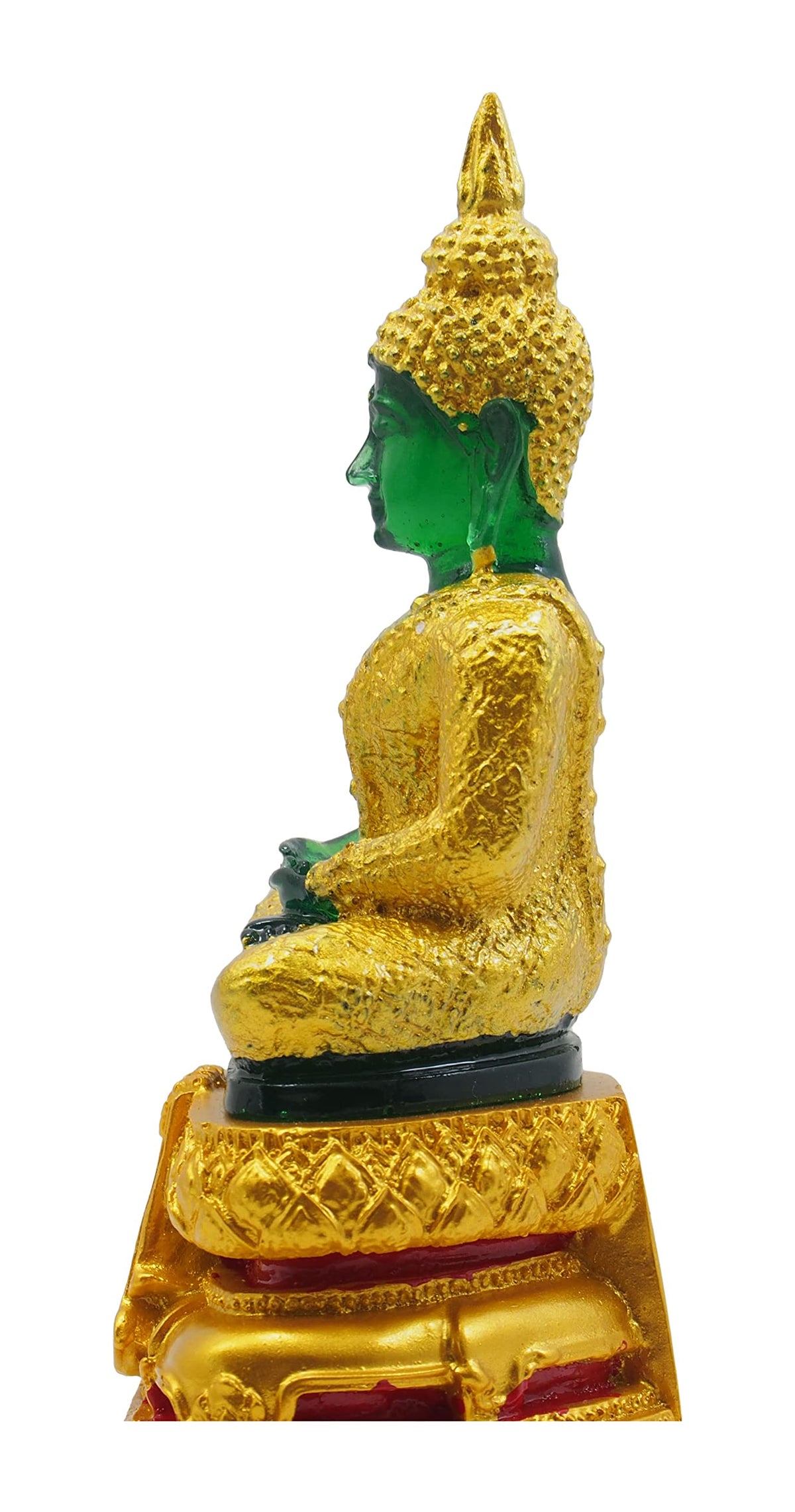 Emerald Buddha Statue Meditation 7" H. Jade Buddha Thai Buddha Statue for Home Decor Buddha Figurines (Asian)