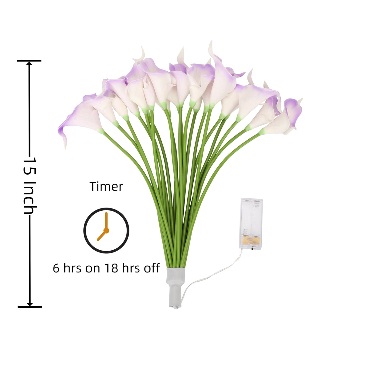 LED Calla Lily Lamp (Light Purple)