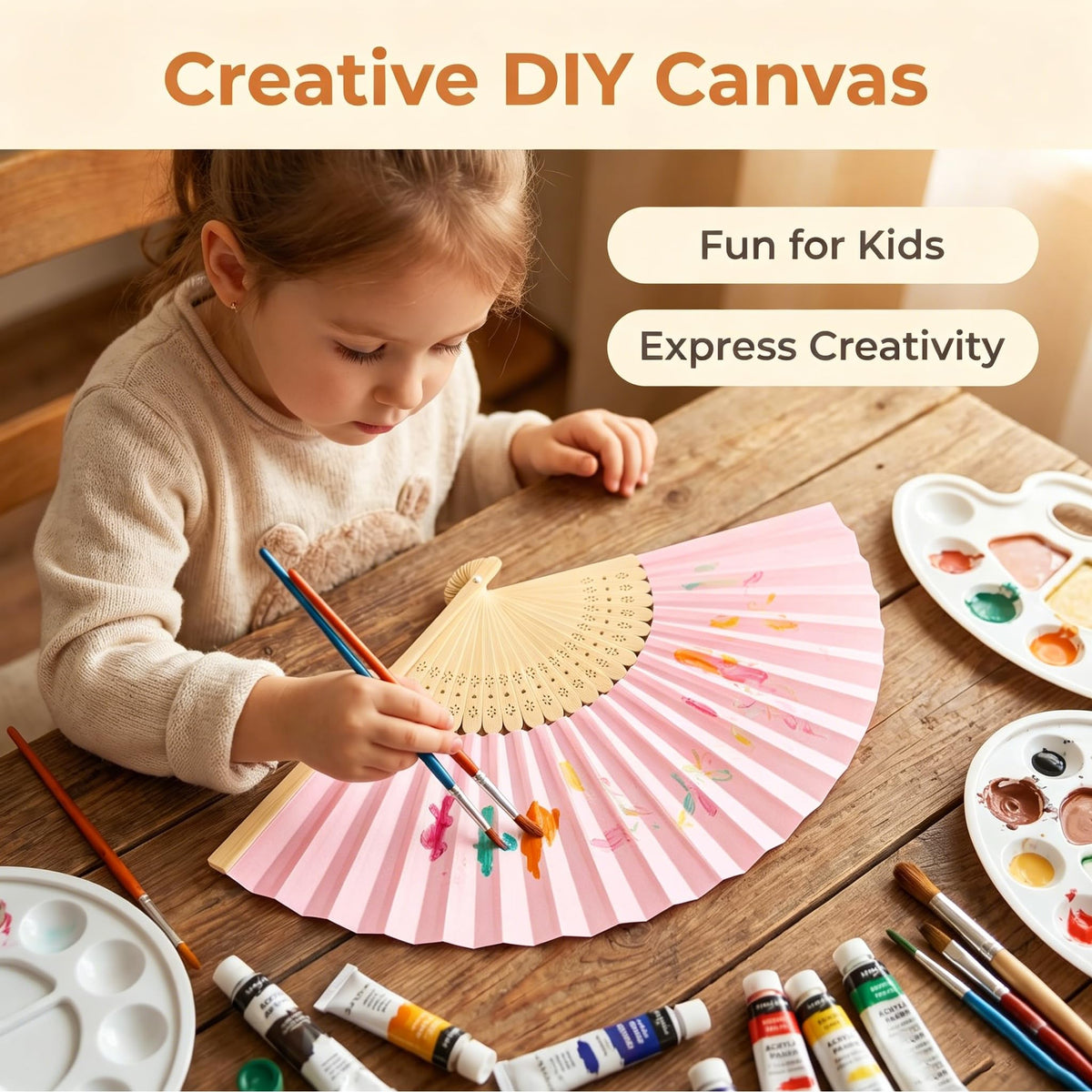 Paper Hand Fans (Pink-50)