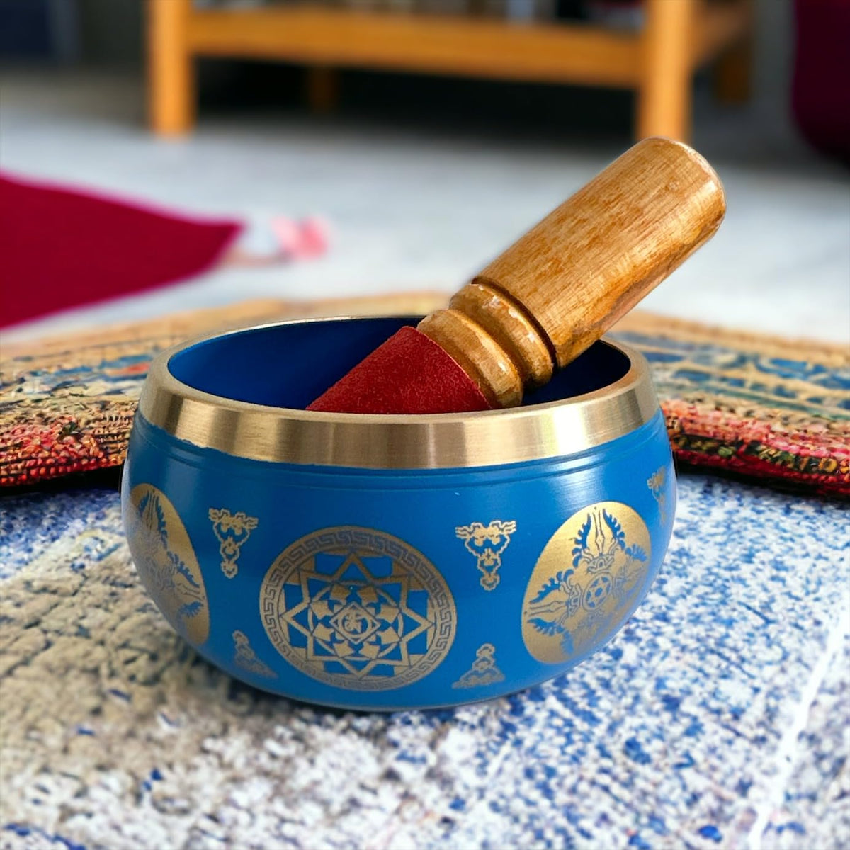Tibetan Singing Bowl Set (Blue)