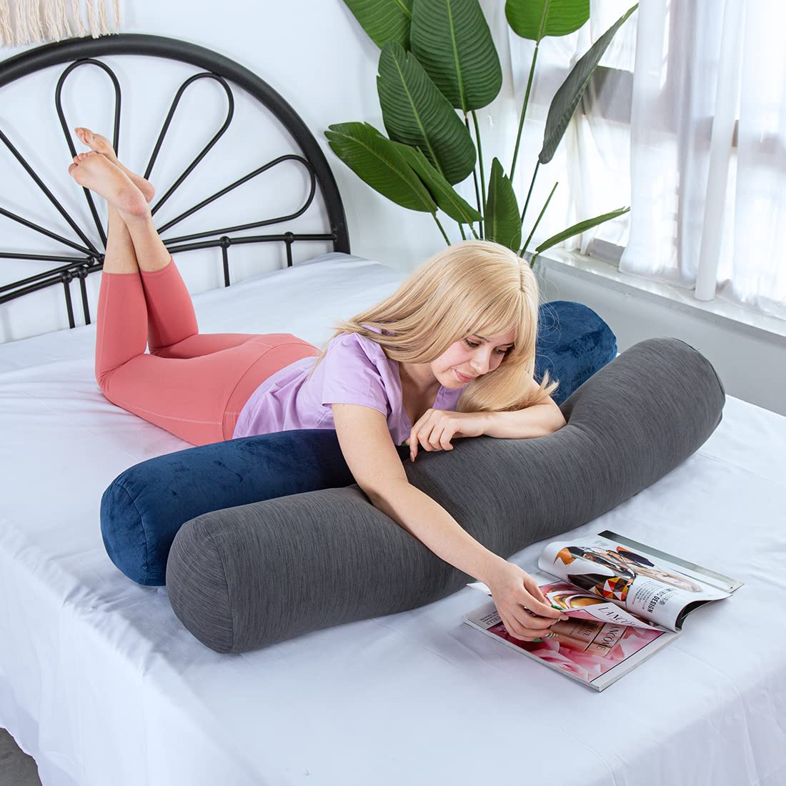 Body Pillow for Adults (Blue / 47 inch)