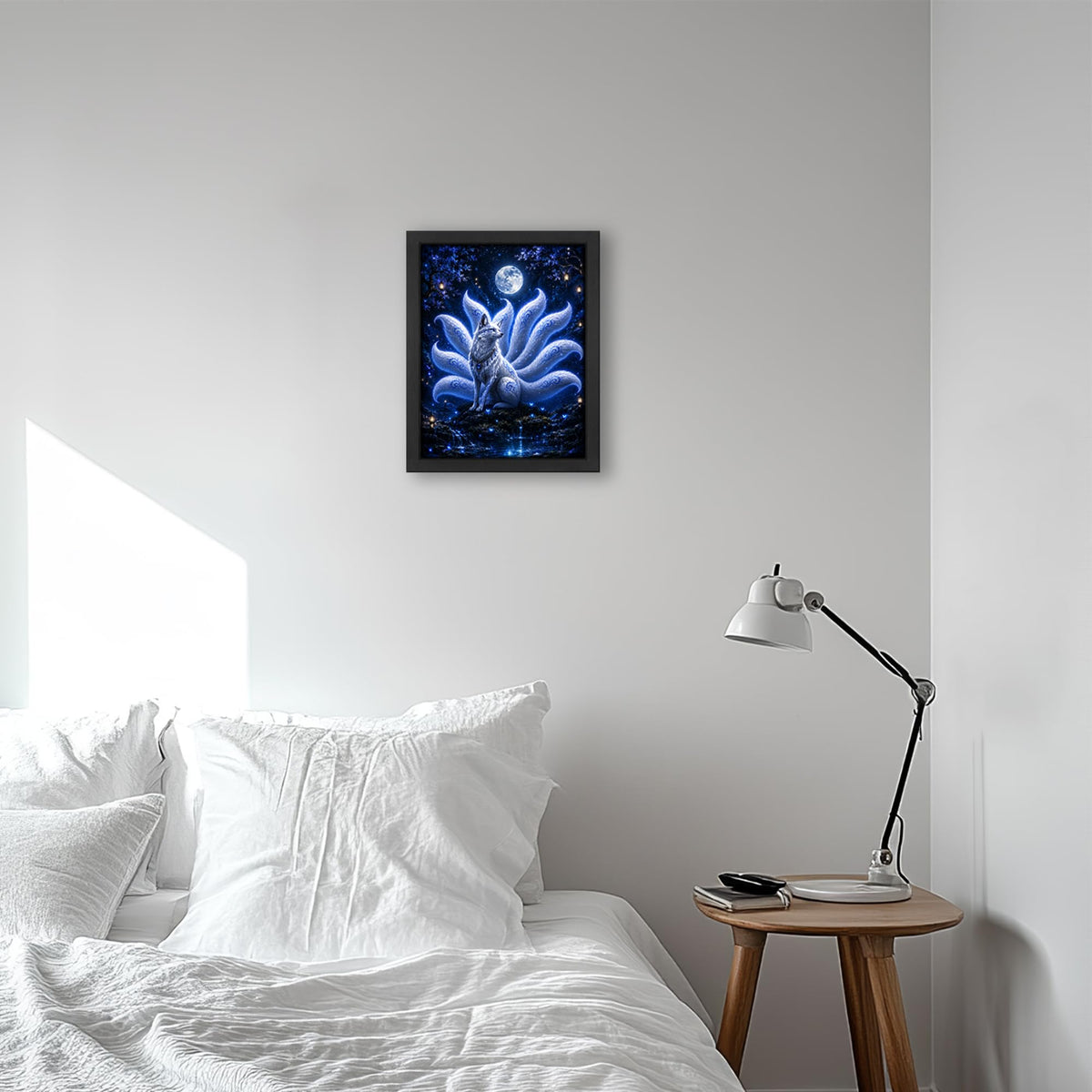 Nine Tailed Fox Decor Wall Art (Wall Art Framed 22 / 24"L x 16"W)