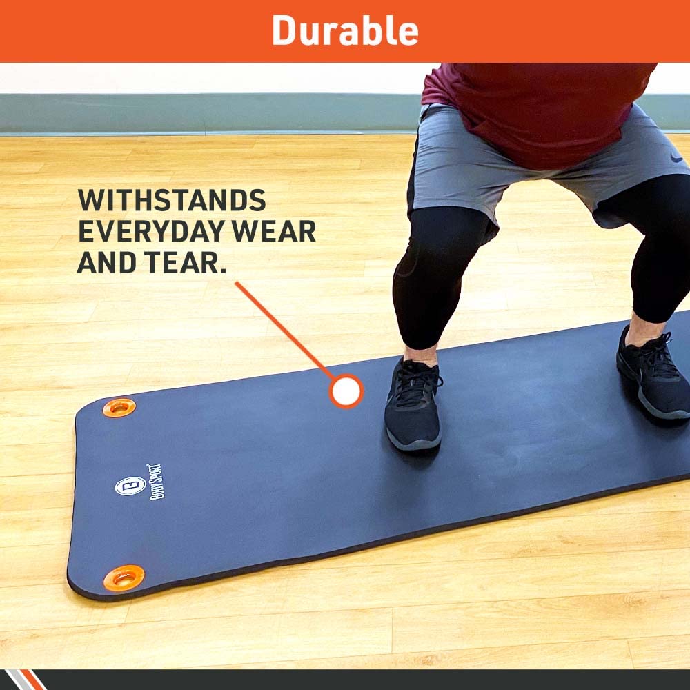 Non Slip Exercise Mat for Men & Women (56-Inch / Black)