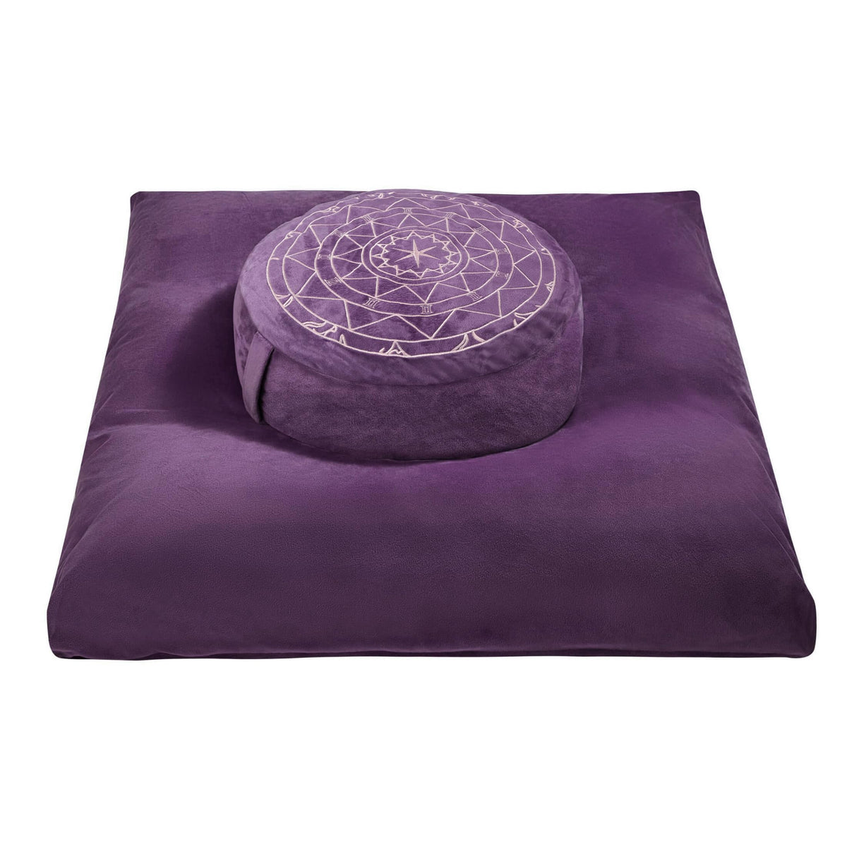 Zafu & Zabuton Meditation Cushion Set (Purple)