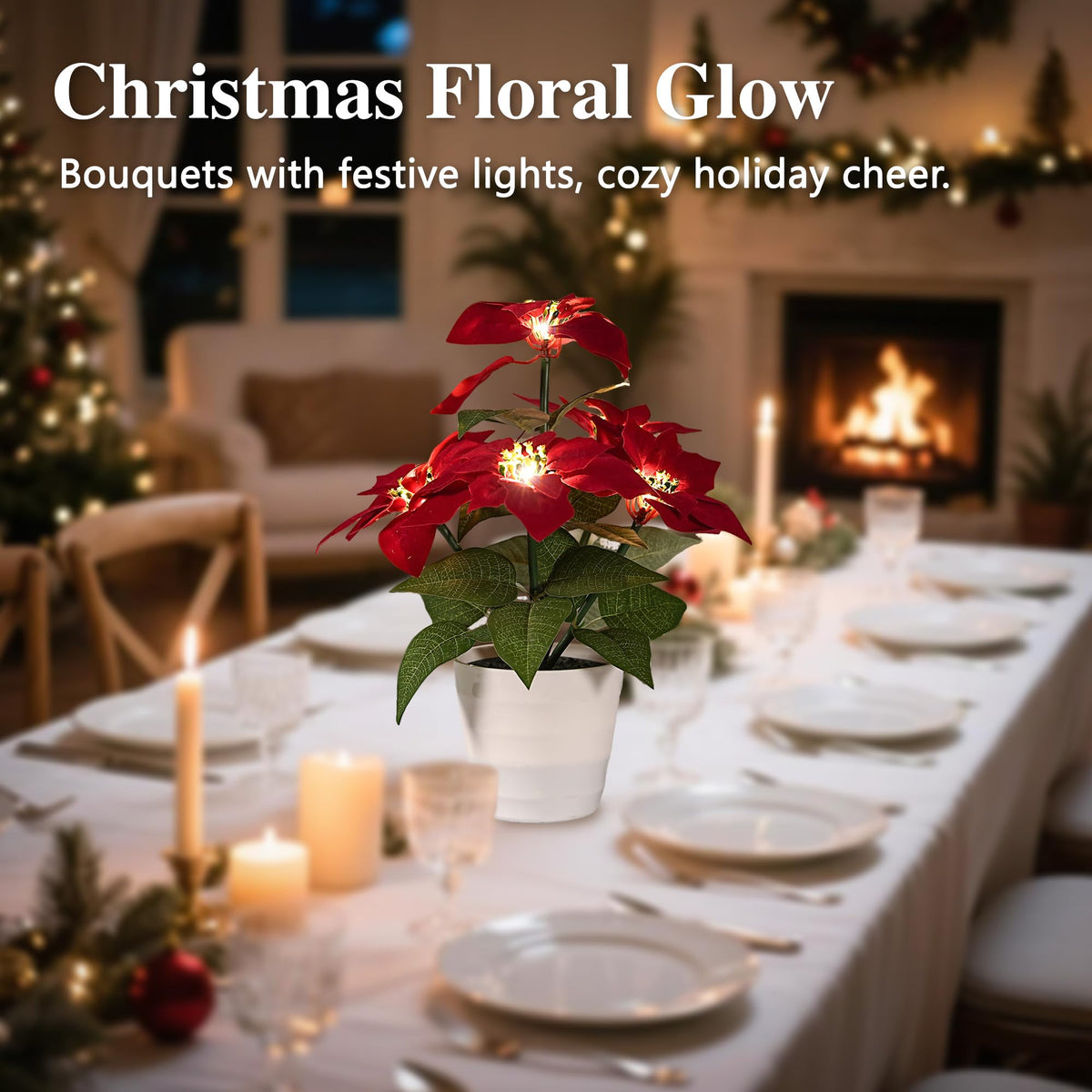 Artificial Christmas Flower Lamp Night Light (Christmas Flower)