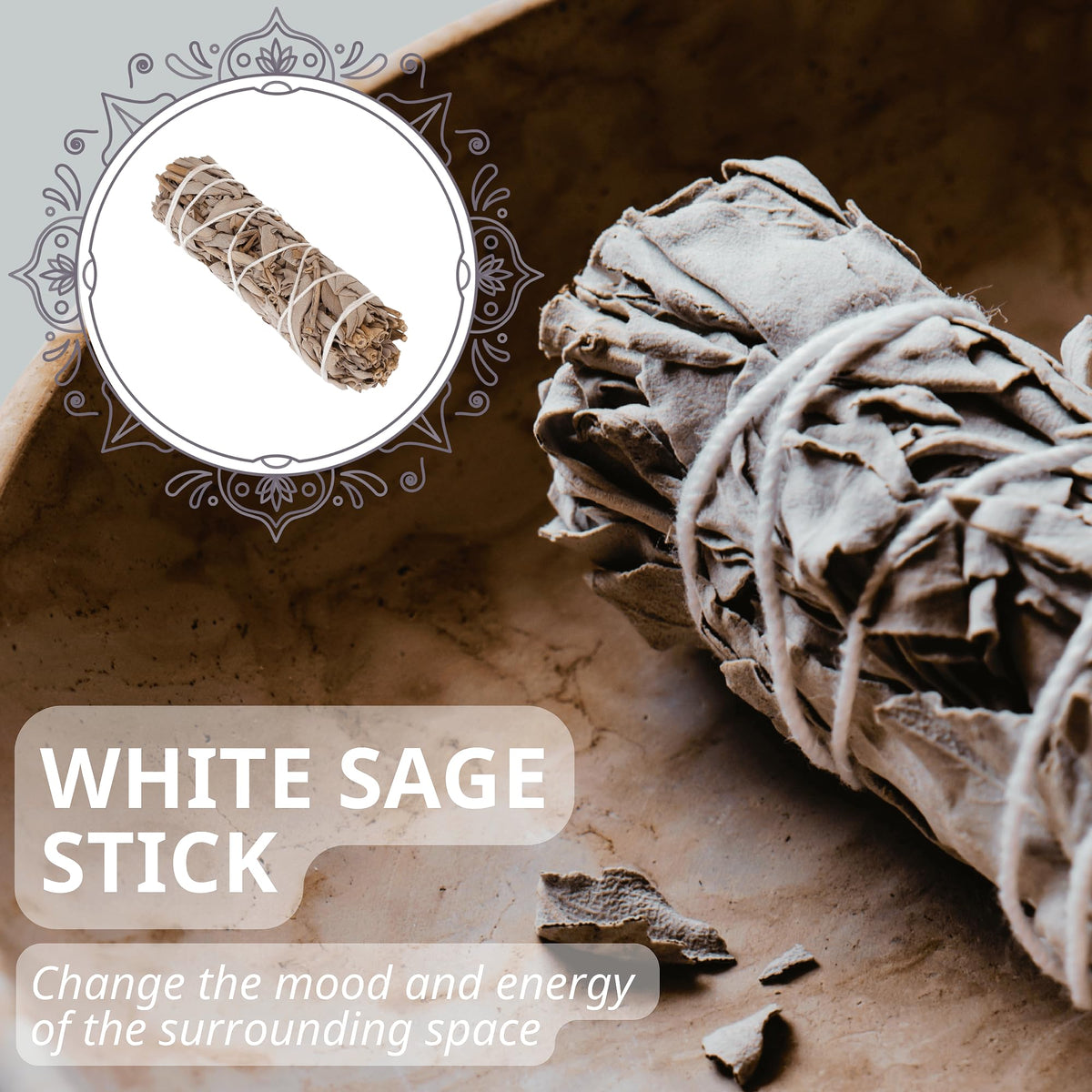 Smudging Kit 5 Palo Santo Sticks (Turquoise / Candle holder included)