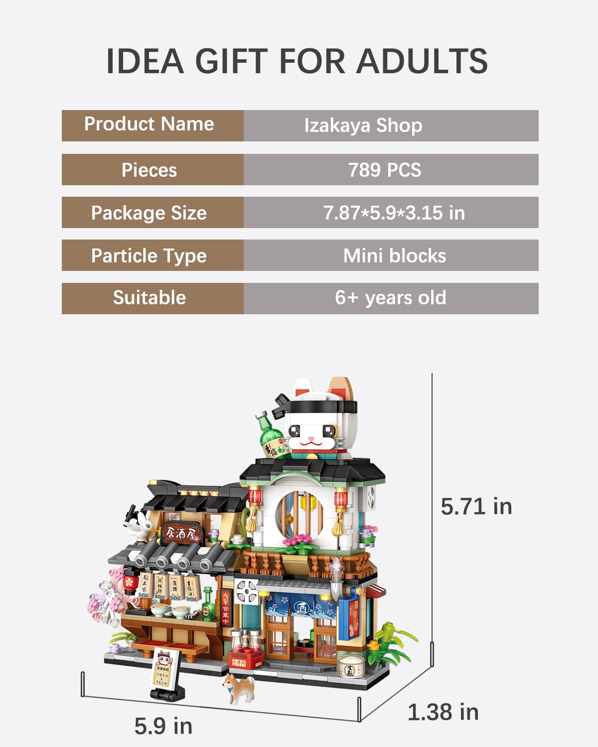 Japanese City Street View Izakaya Shop (1232)