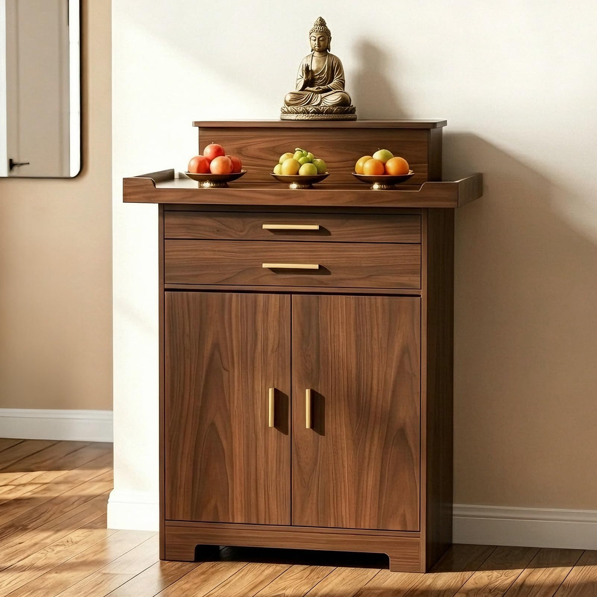 Altar Table with Storage (Walnut / 39.4" (100 cm))