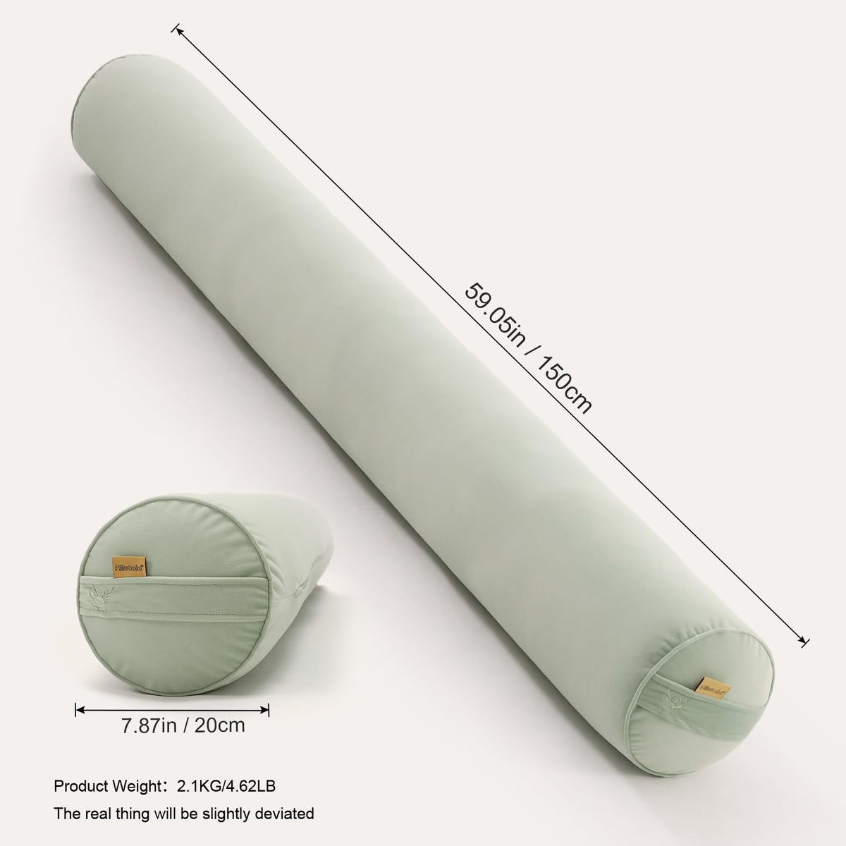 Body Pillow for Adults (Celadon Green / 59"*7.87")