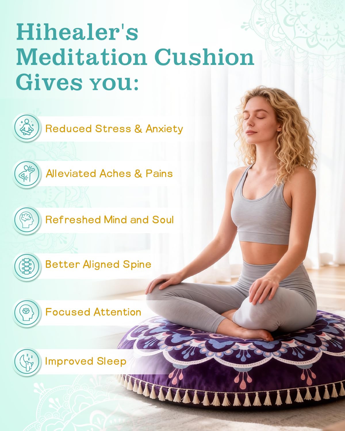 Meditation Cushion (Purple)