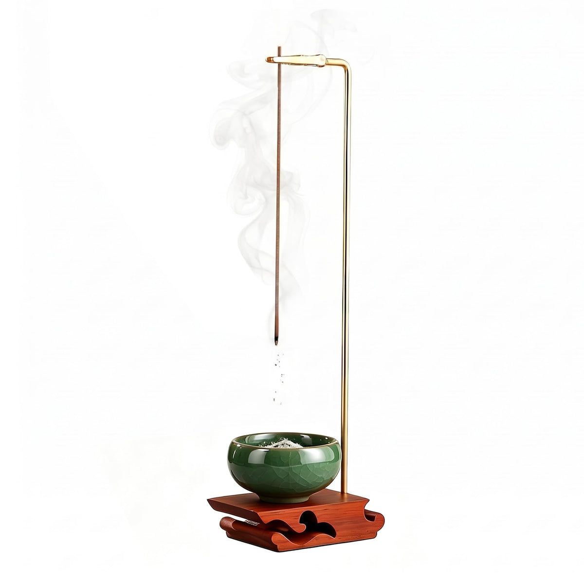 Upside Down Incense Holder Celadon Green Bowl (Green)