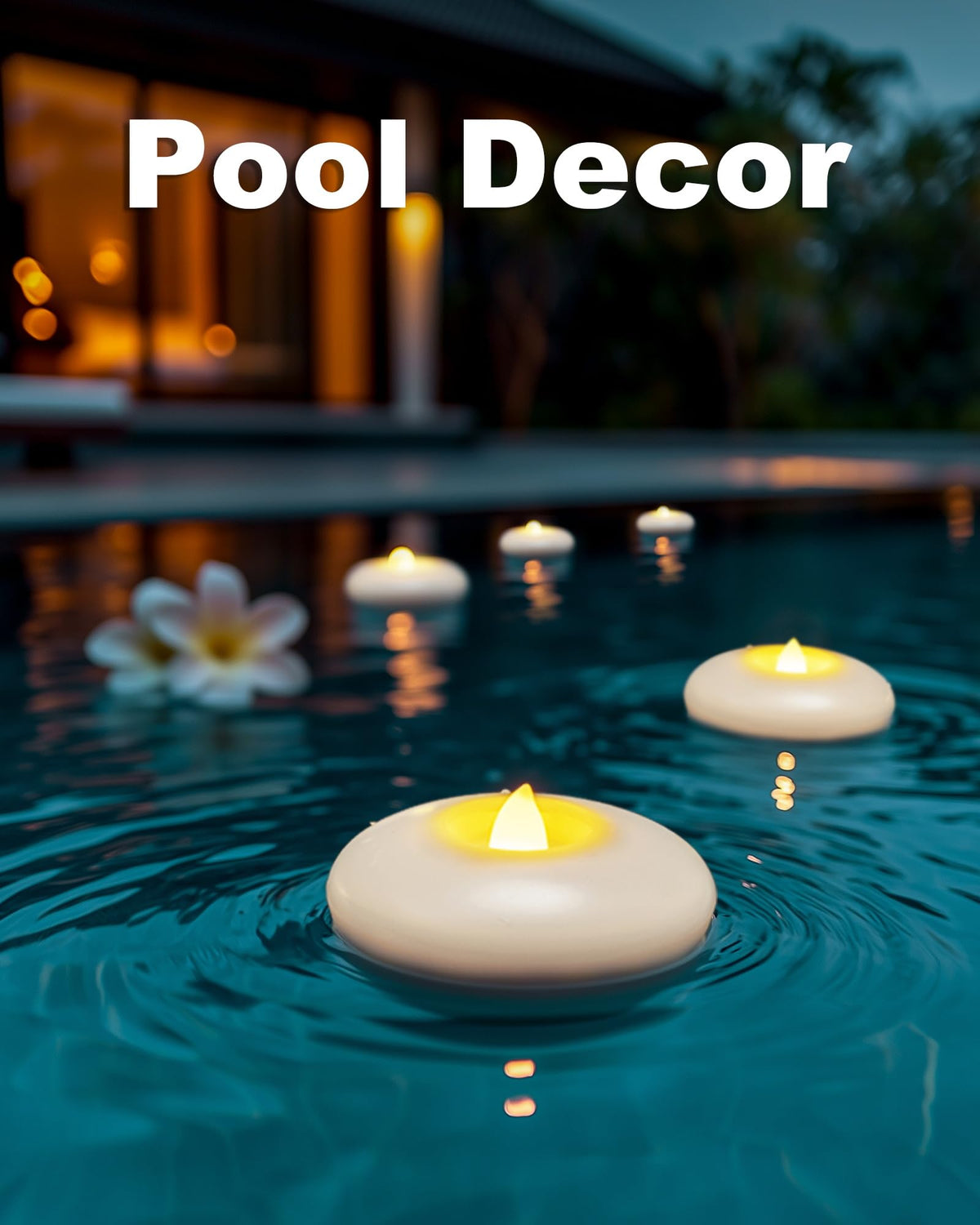 3" Flameless LED Floating Candles (White (48Pack) / 3 inch)
