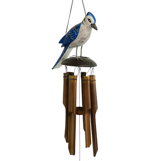 Gifts Bamboo Wind Chime (Hand Painted Blue and White)