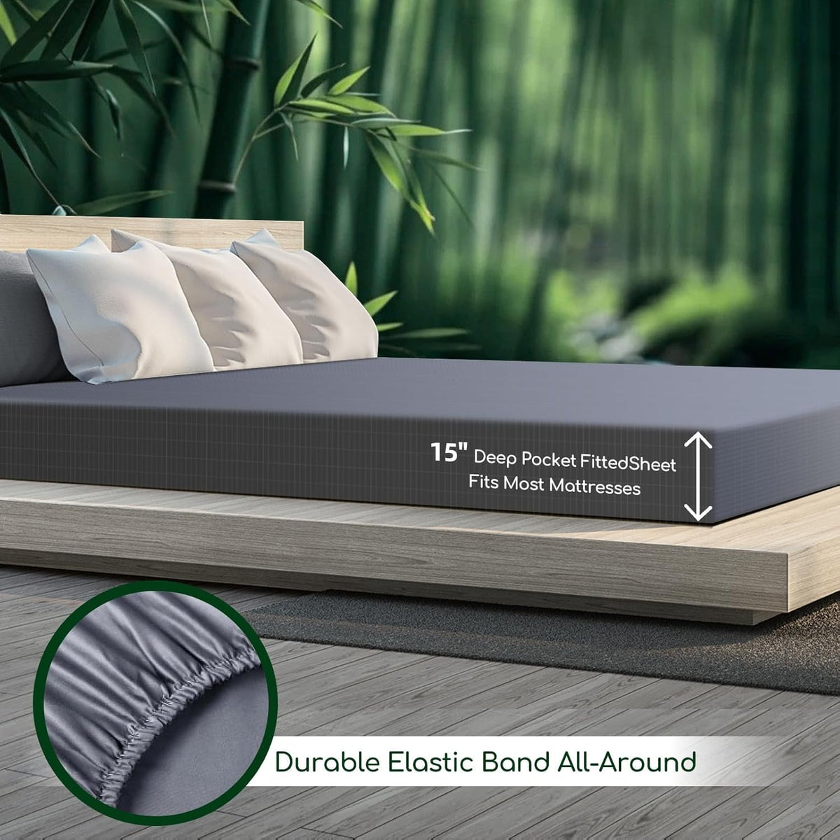 Earth Grounding Sheets King Size Deep Pocket (KING,76x80x15inch)