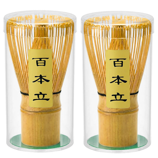 Matcha Whisk Handcrafted Bamboo Whisk for Matcha Powder (Yellow*2)