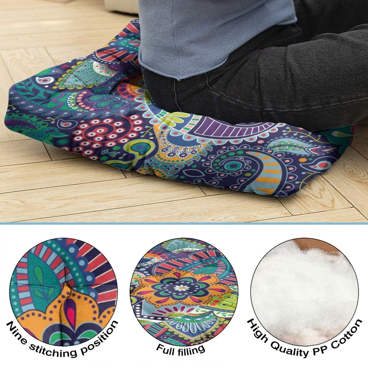 Meditation Cushion (Paisley / Square)