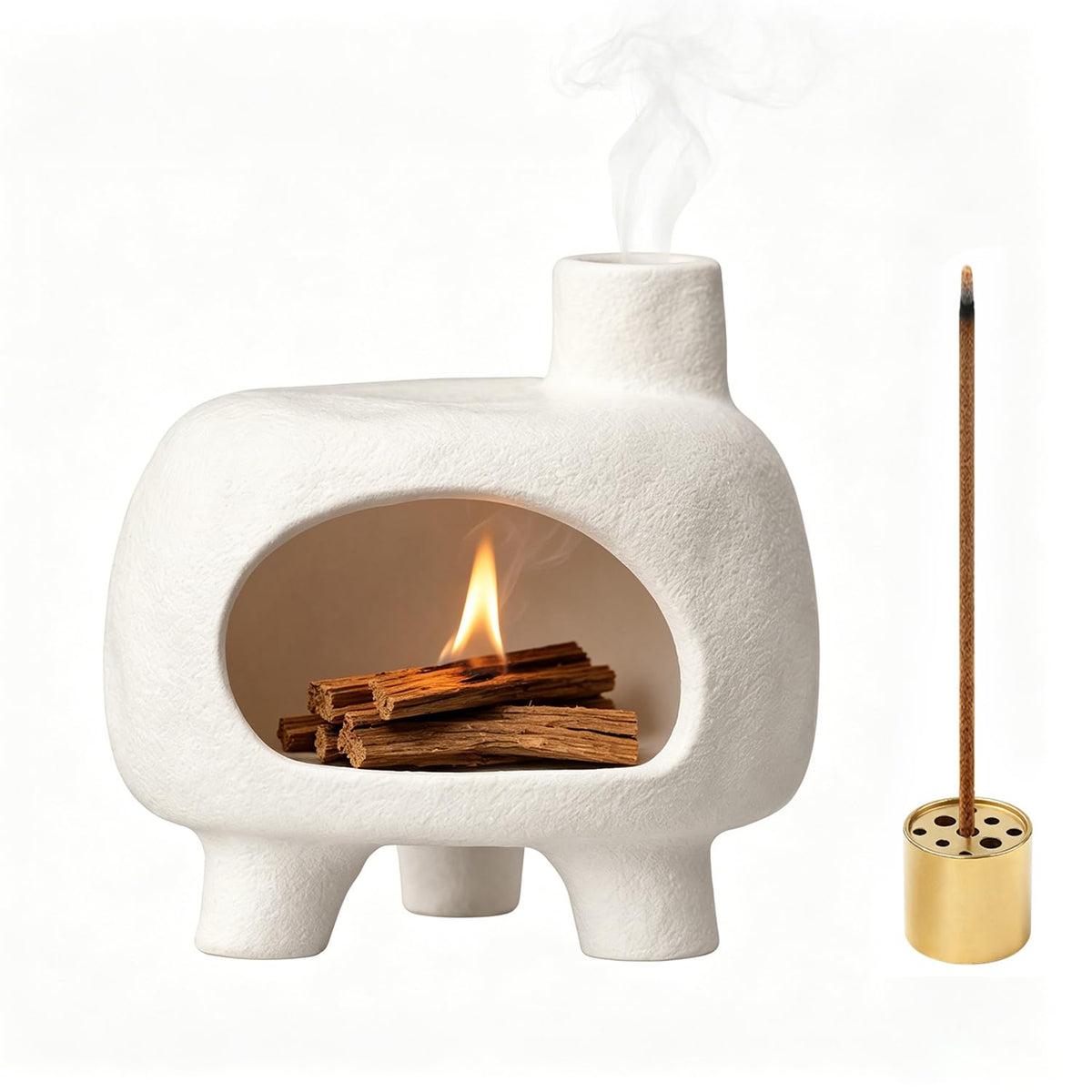 Ceramic Incense Holder (White)