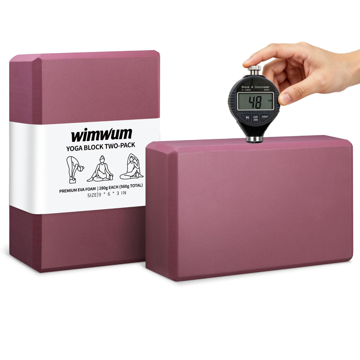 High Density EVA Yoga Blocks 2 Pack (rose purple)