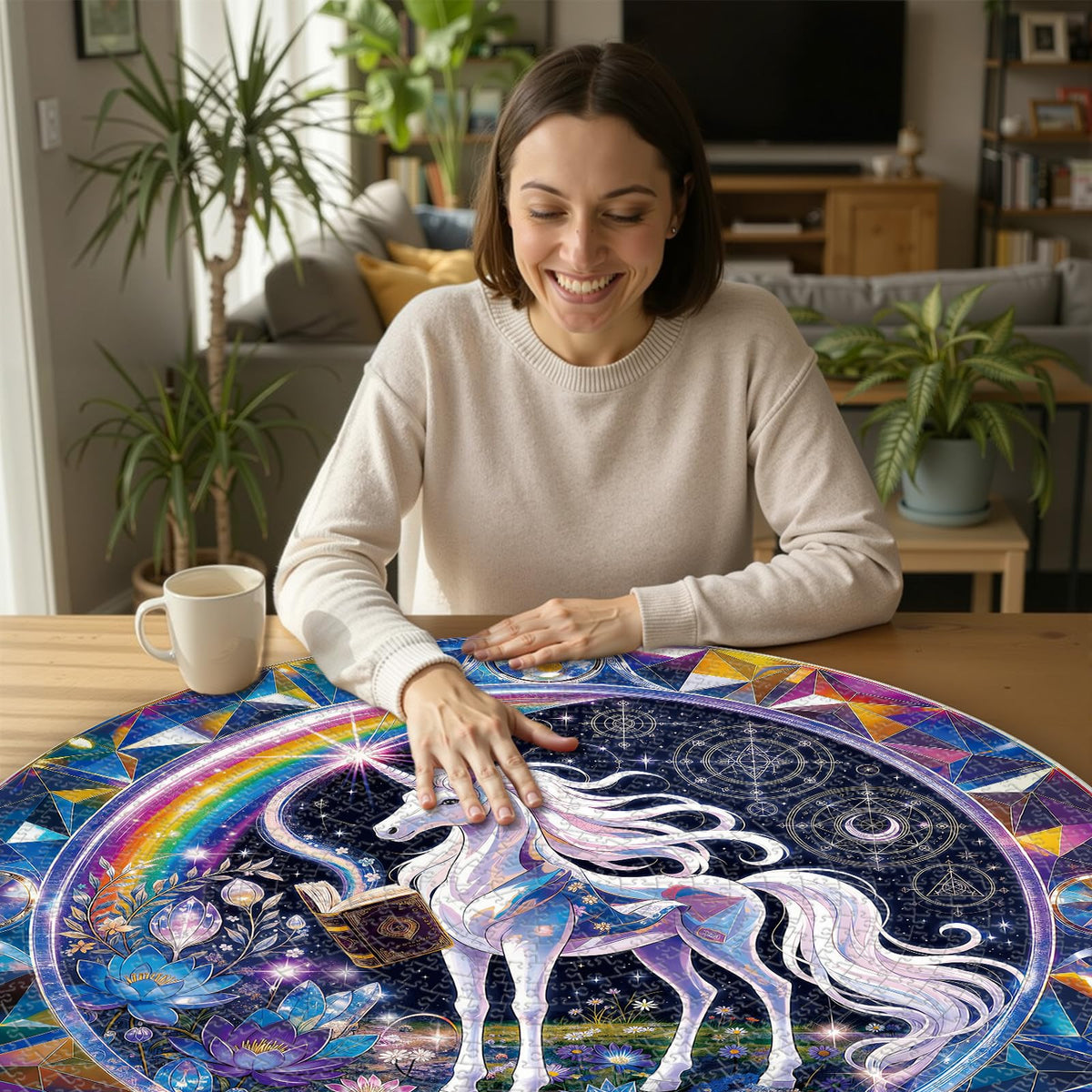 1000 Piece Jigsaw Puzzle for Adults Magical Crystal Unicorn (M-magical Crystal Unicorn)