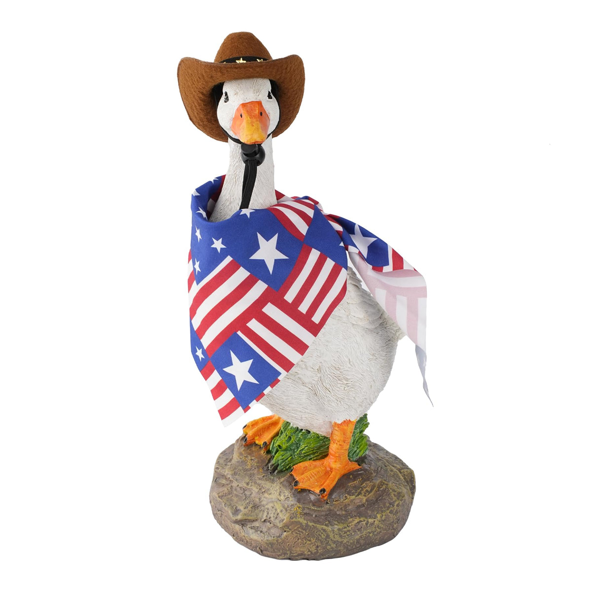 USA Duck Decor Statue for Independence Day (Blue)