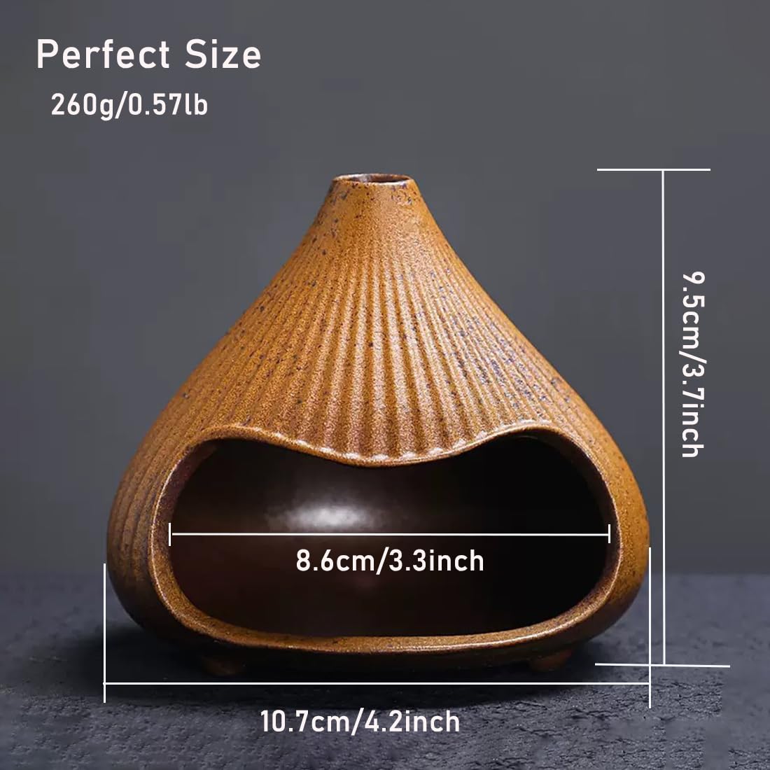 Ceramic Incense Holder (Brown 02)
