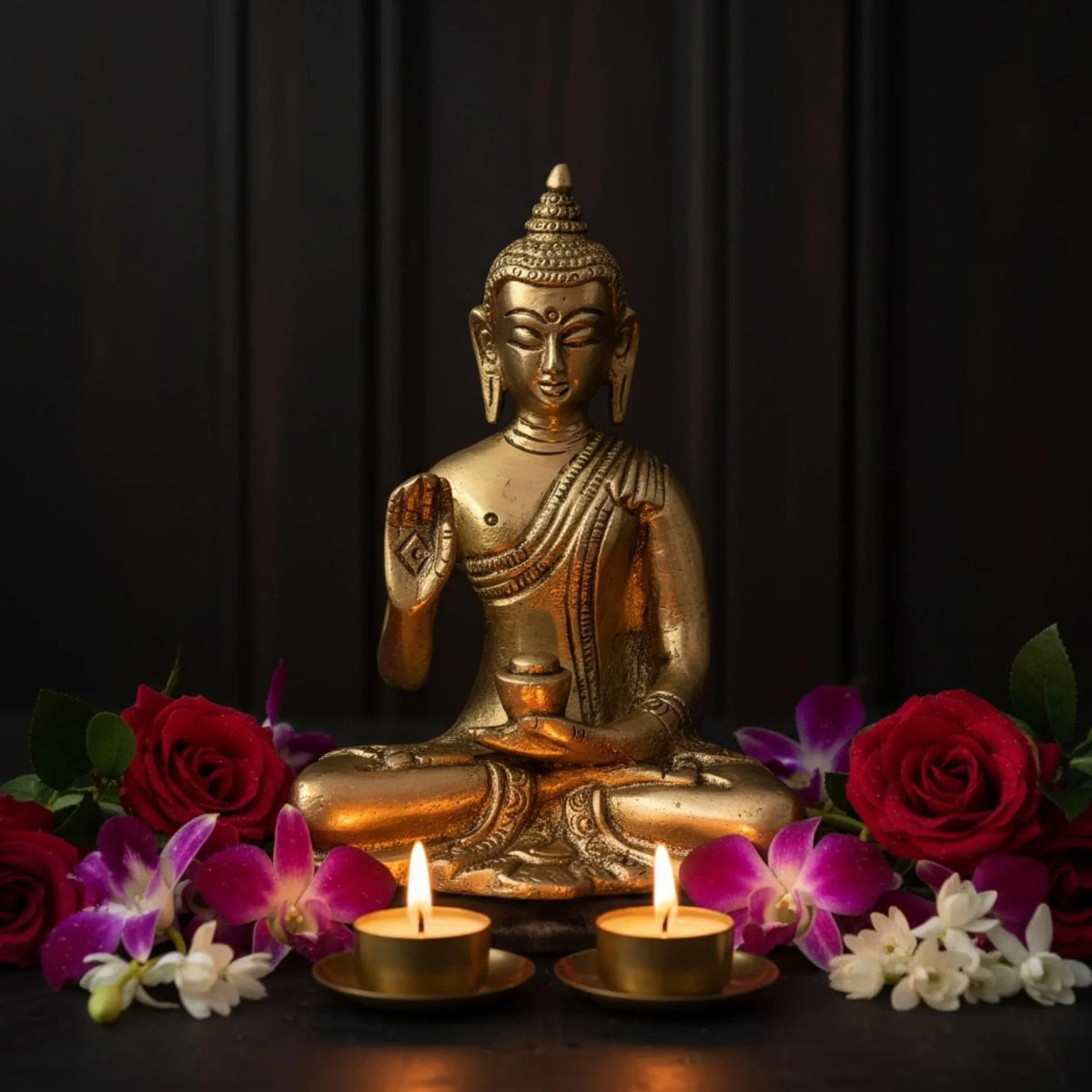 Brass Buddha Statue (Standard Size)