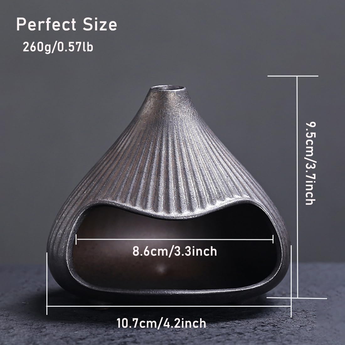 Ceramic Incense Holder (Black 01)