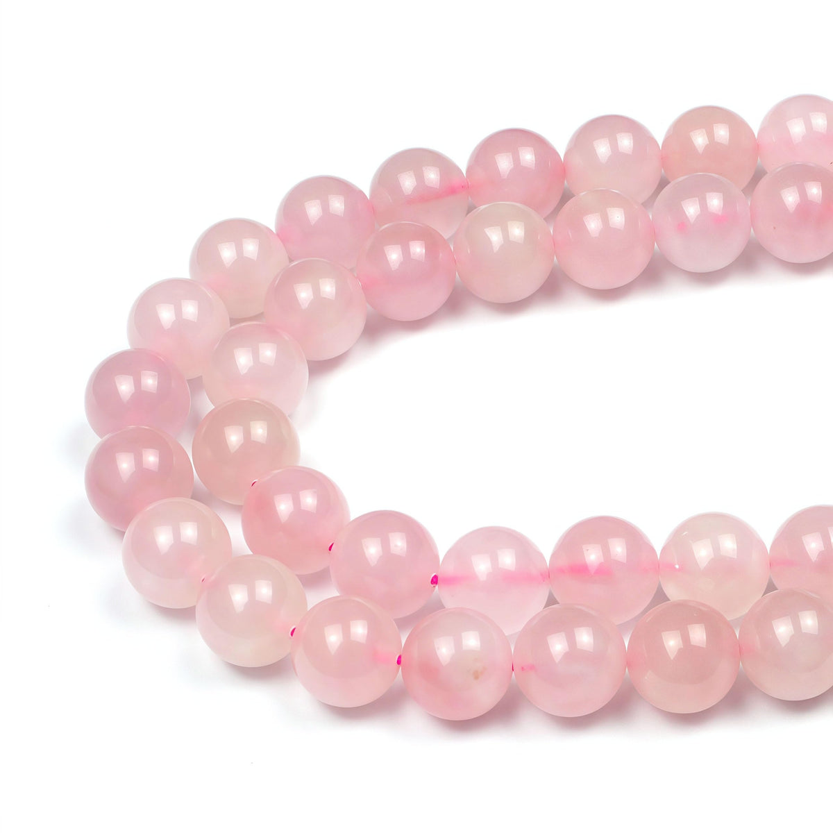 7A Pure Natural Rose Quartz Beads Round Loose Beads for Jewelry Making DIY Bracelet 15" (Rose Quartz / 4mm)