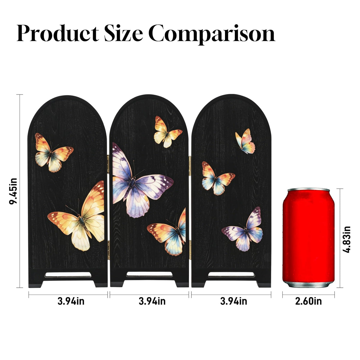 Arched 3 Panel Tabletop Folding Screen (M9361)