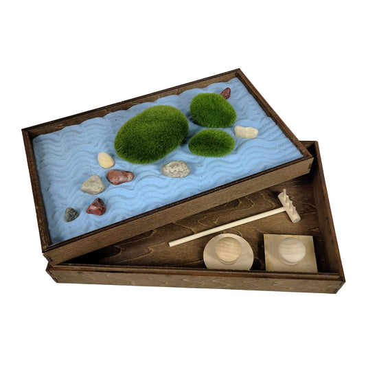 Wooden Stackable Zen Garden (Blue Oasis / Stackable)
