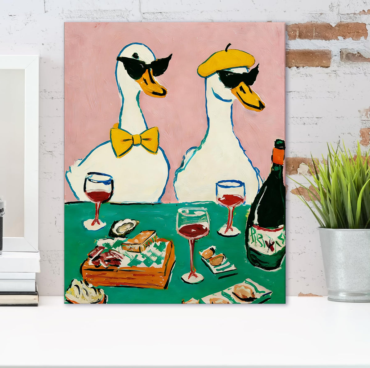 Funny Duck Wine Wall Art Decor 11x14 Inches (Funny Duck Wine)
