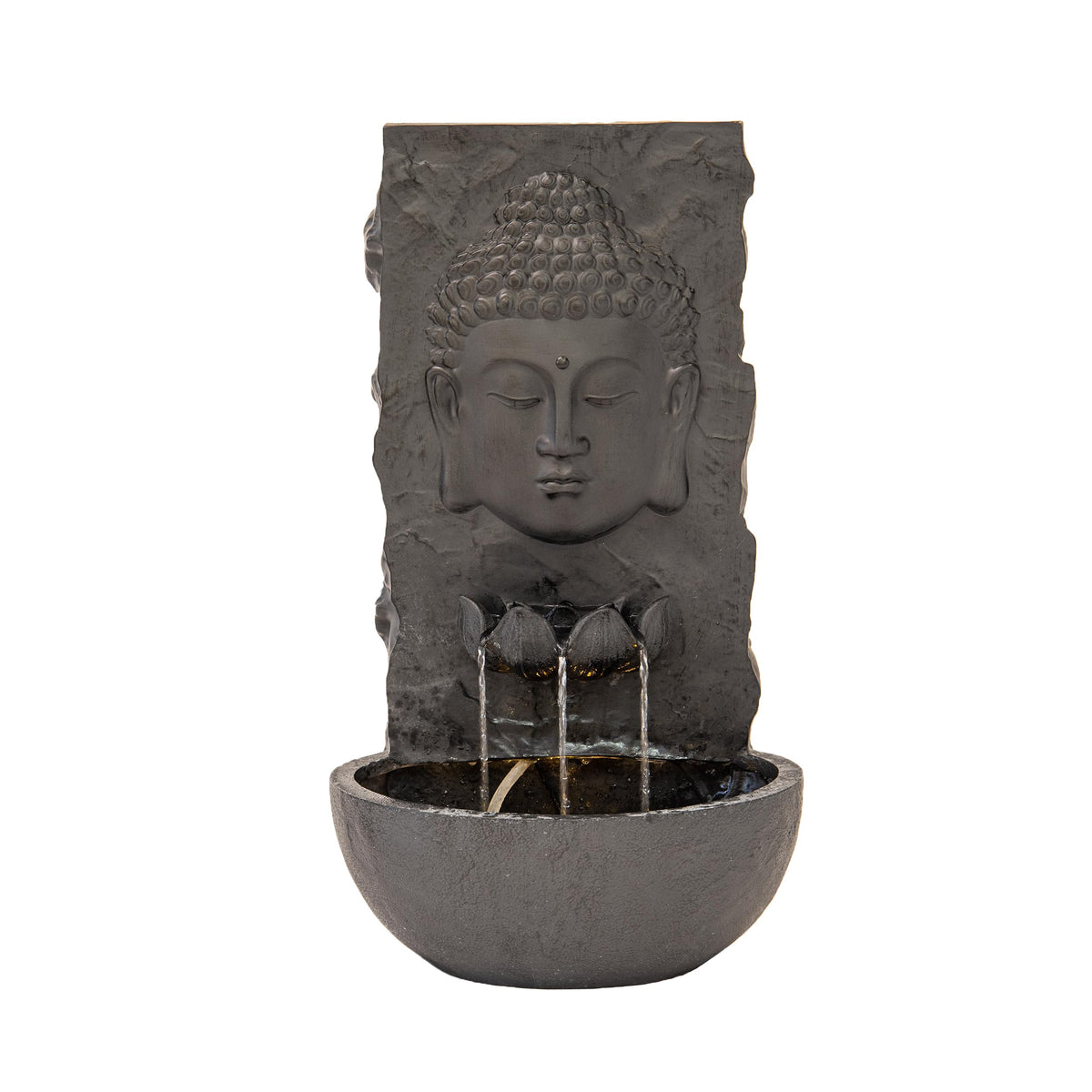30" H Buddha Water Fountain (Black)