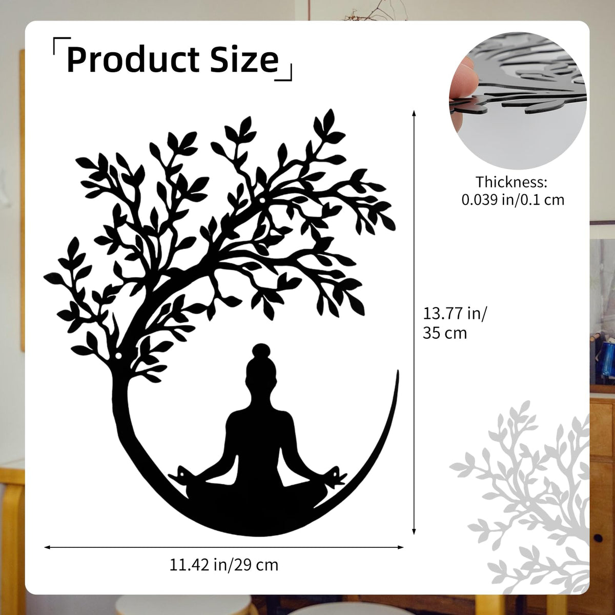 Tree of Life and Buddha Metal Wall Decor (Tree of Life and Buddha)