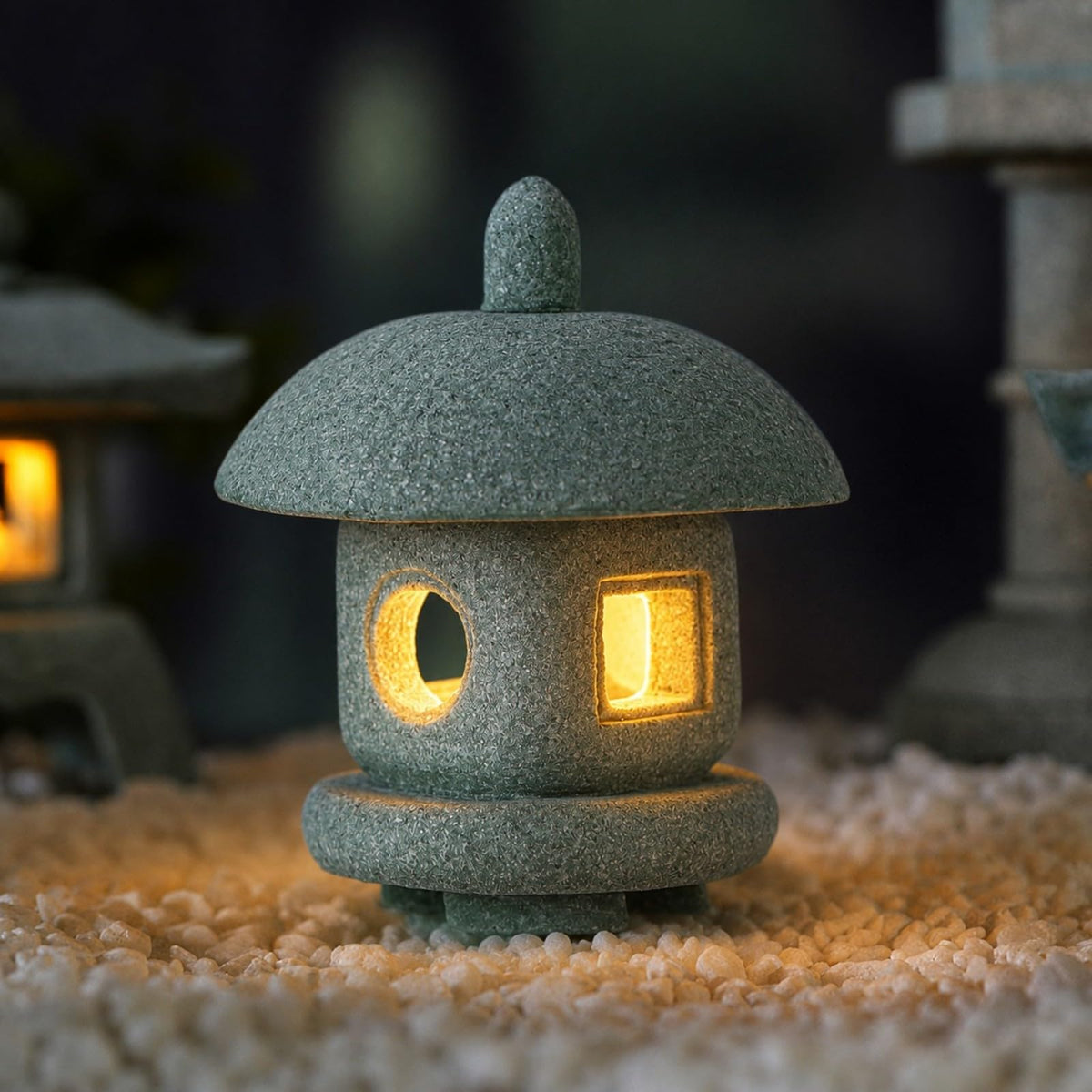 Japanese Pagoda LED Lamp Statue Figurine (Style J)