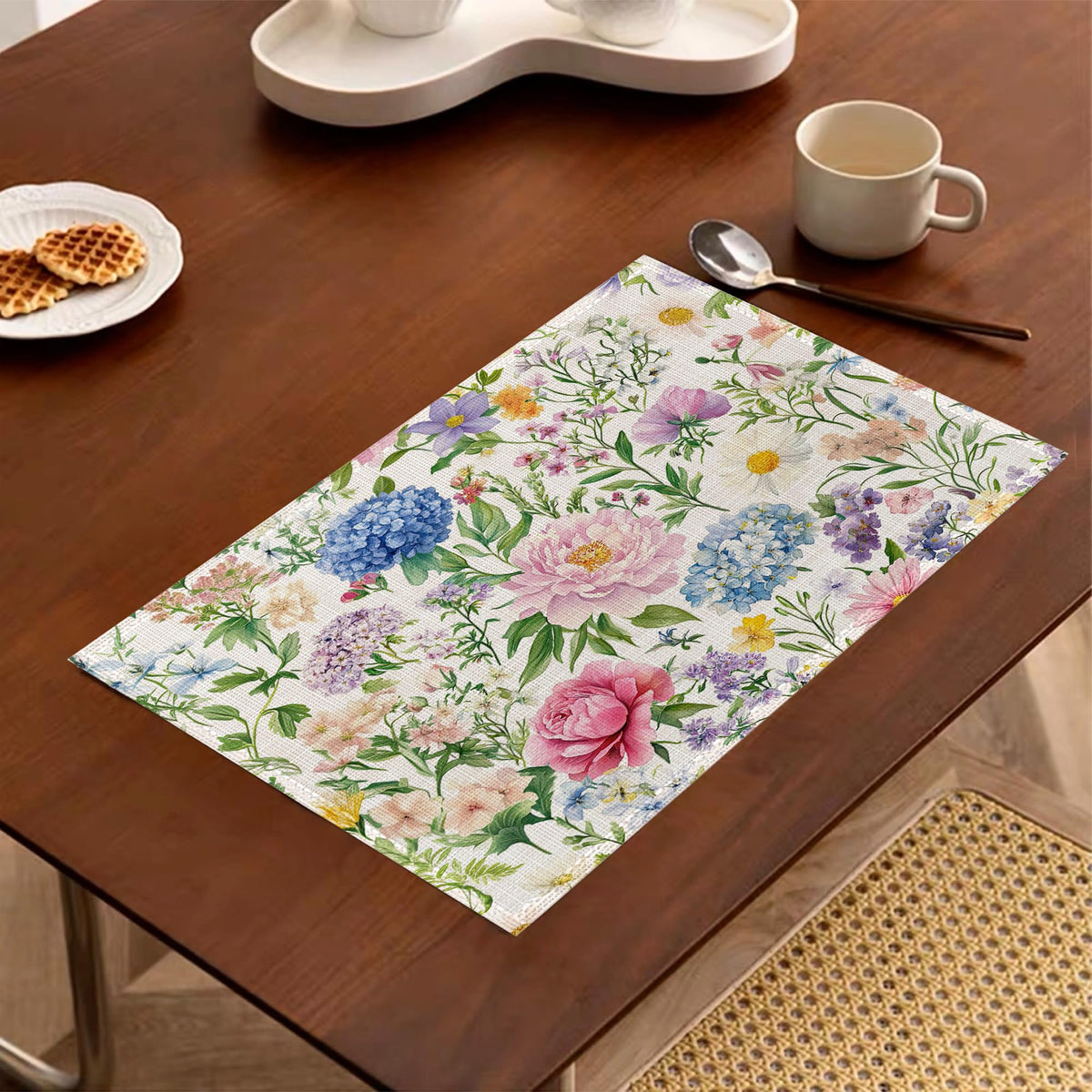 Wildflowers Placemats Set of 6 (Wildflowers Watercolor Floral)