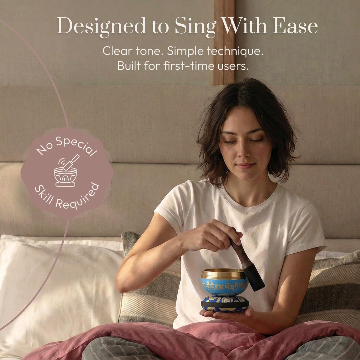 Tibetan Singing Bowl Set (Blue / Without Case)