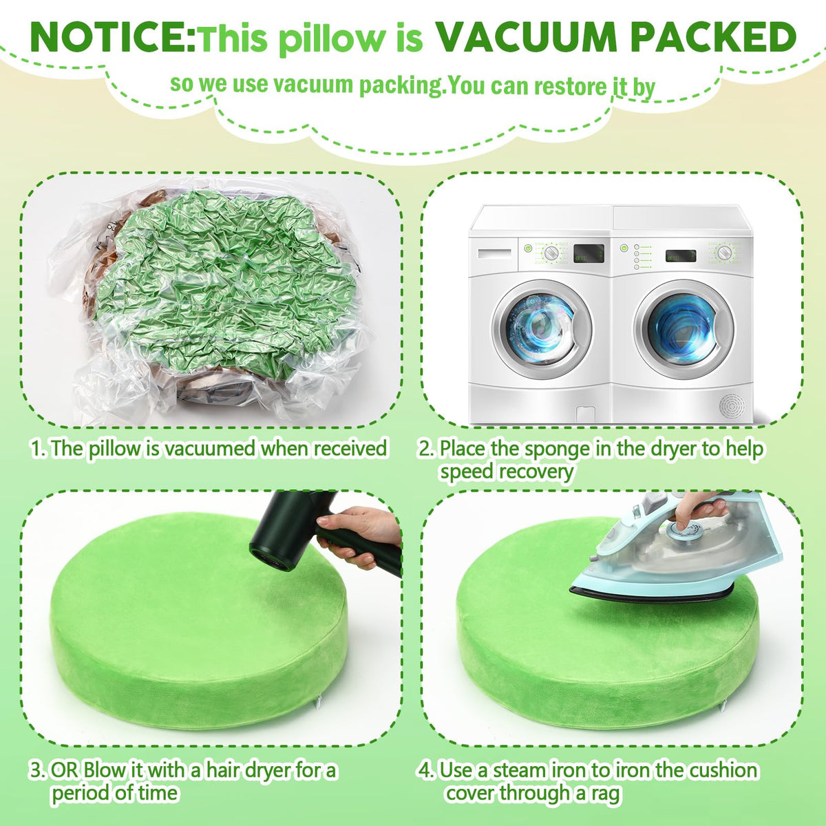 8 Pcs Round Floor Pillow Cushions for Kids Classroom 15'' Soft Flexible Seating Classroom Elementary Extra Thick Floor Cushions for Daycare Kindergarten Reading Corner Library (Forest Green)