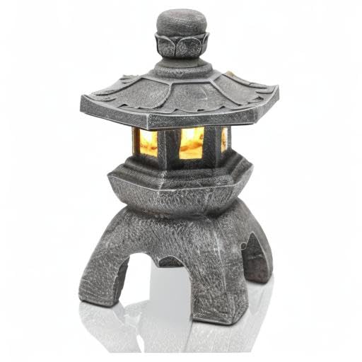 Solar Pagoda Lantern Garden Statue (Gray)
