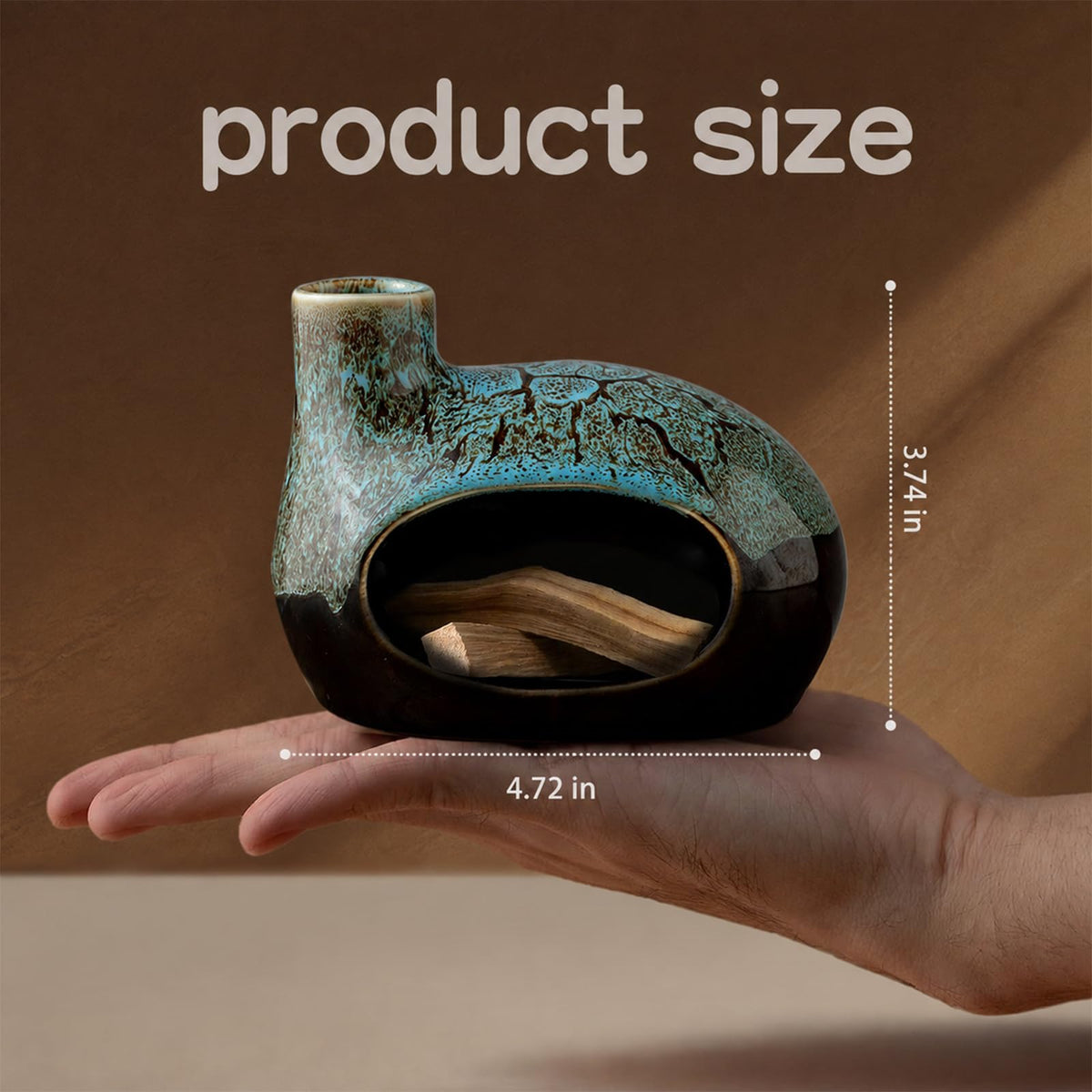 Handcrafted Ceramic Palo Santo Holder (Viridis)