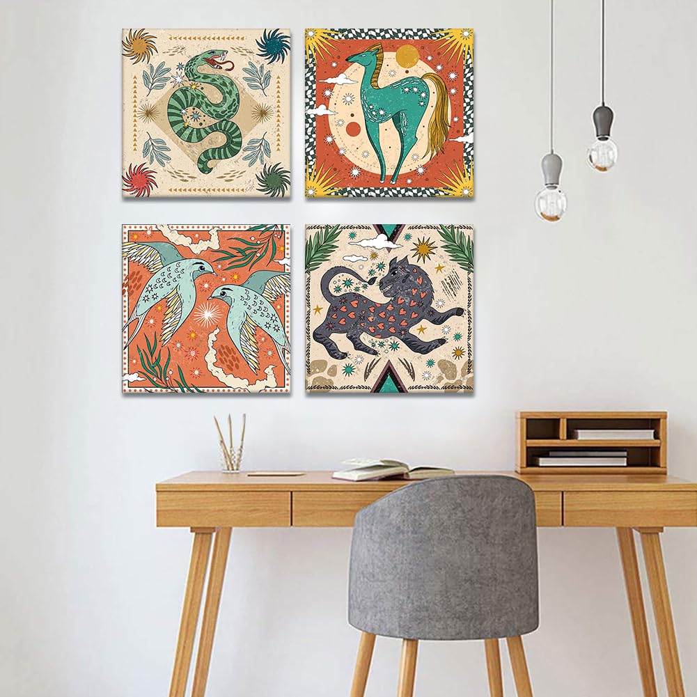 4 Pieces Wall Art Canvas Prints (MYTHOS)