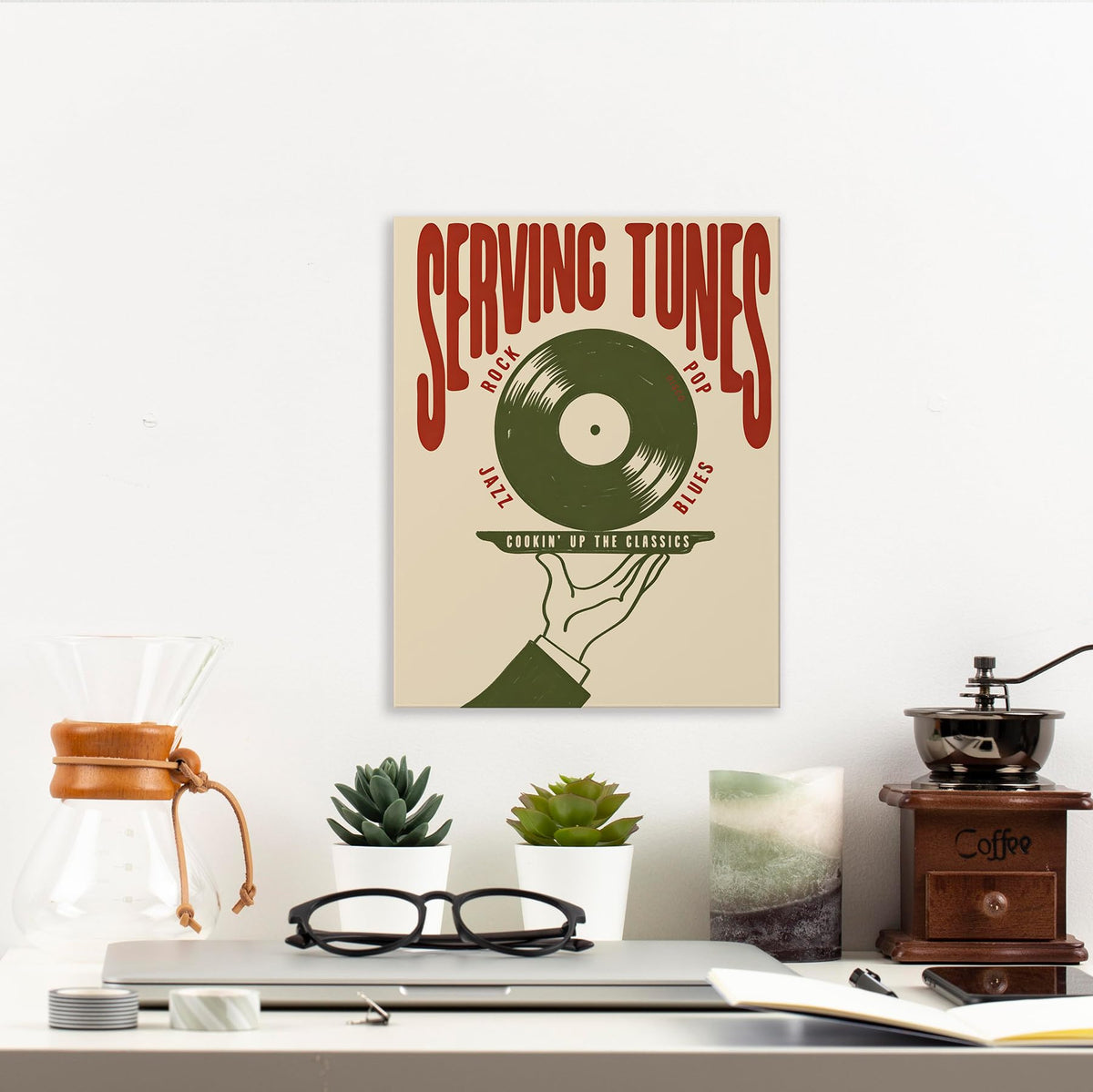 Retro Vinyl Records Music Wall Art Decor 11x14 Inches (Vintage 90s Disco)