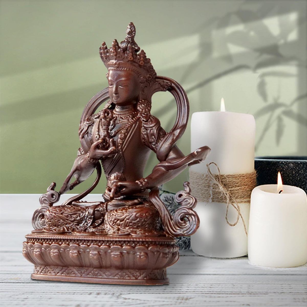 Vajrasattva Buddha Statue Pure Copper Handmade Zen Decor Figurine (Vajrasattva)