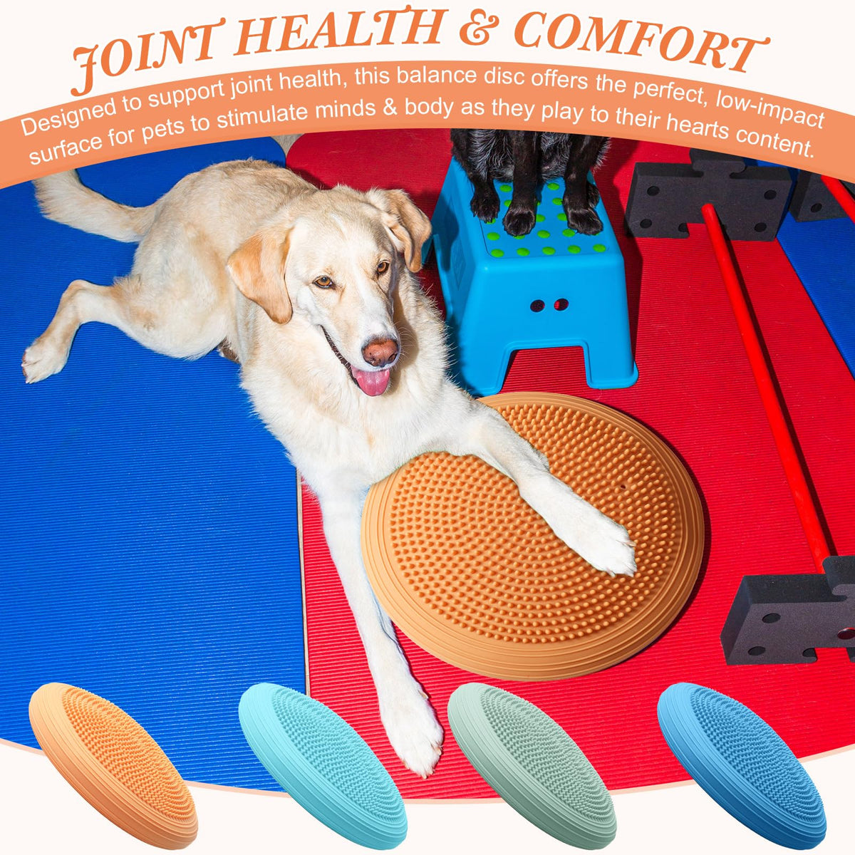 4 Pcs Wiggle Seat Inflated Wobble Cushion for Kids (Vibrant Color)