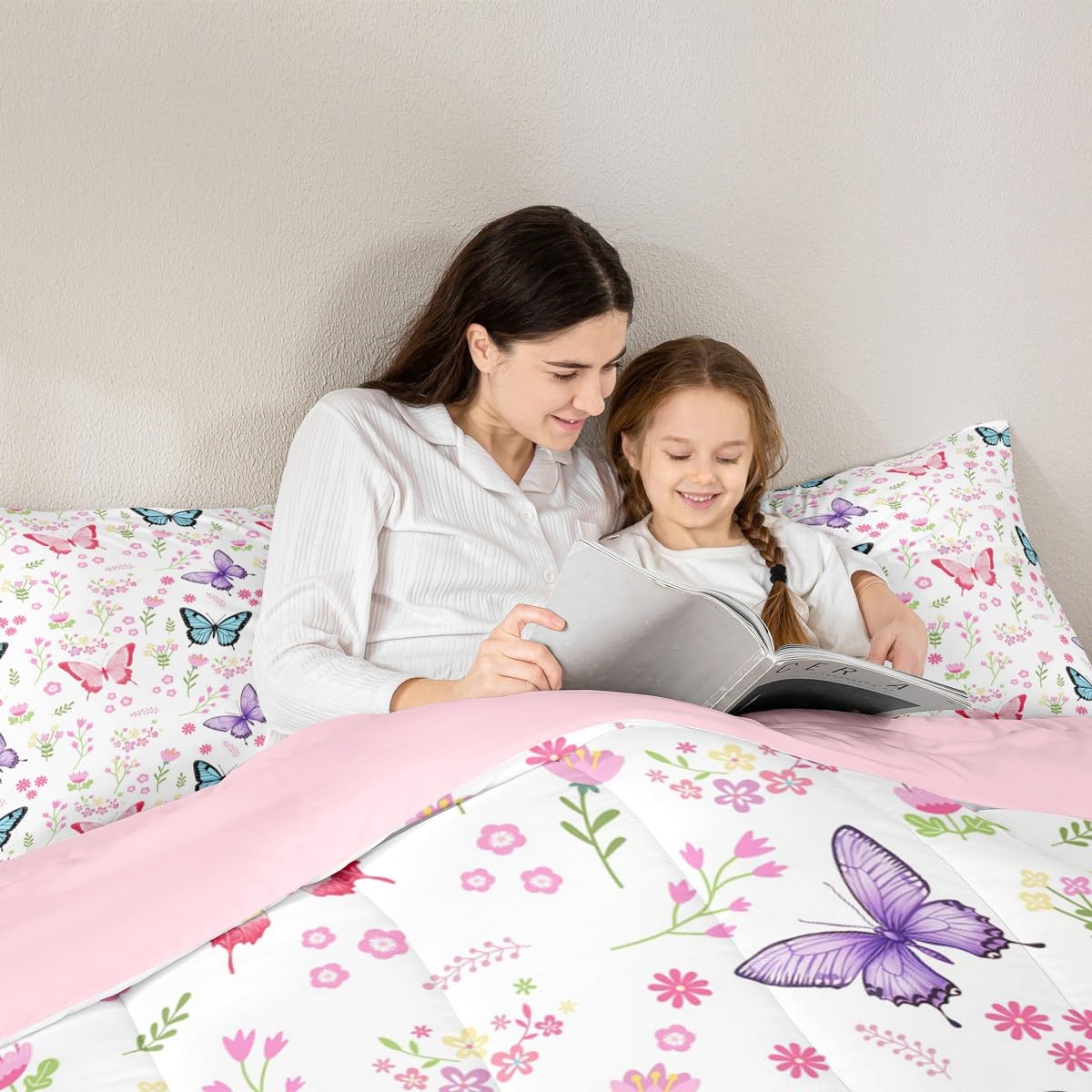 Butterfly Comforter Set Queen Size 3 Pcs for Kids Boys Girls (Multi 809 / Queen)